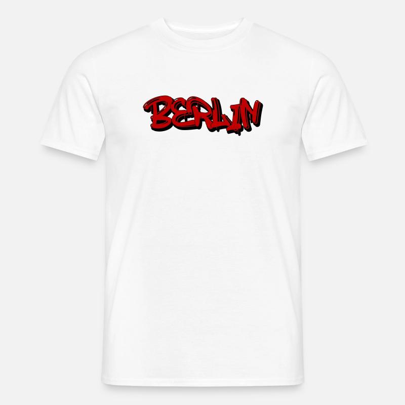 Berlin Graffiti Style - Männer T-Shirt - Weiß