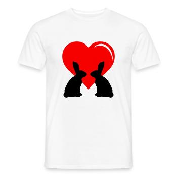 Amour des lapins - T-shirt homme - blanc - Devant - AI Model Male 178 dark (178cm)