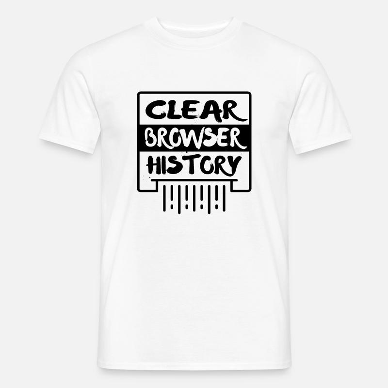 Browserverlauf löschen - Männer T-Shirt - Weiß