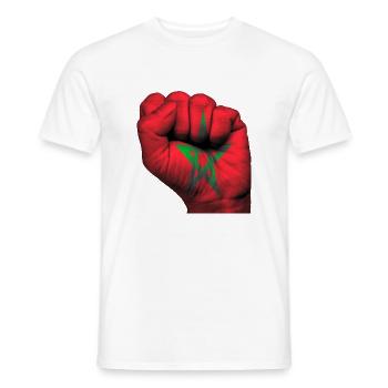 Fist Maroc - T-shirt homme - blanc - Devant - AI Model Male 178 dark (178cm)