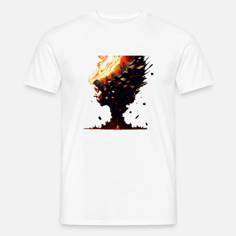 Explosion der Gedanken - Männer T-Shirt - Weiß