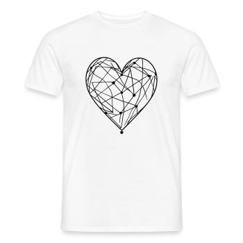 Creative ornate heart for valetnine day - Men's T-Shirt - white - Front - AI Model Male 178 dark (178cm)