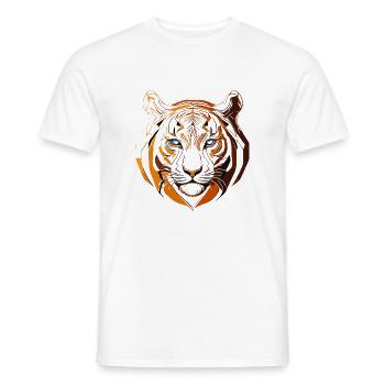 Der Tiger - Männer T-Shirt - Weiß - Vorne - AI Model Male 178 dark (178cm)