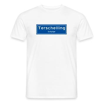 Terschelling Ortsschild - Männer T-Shirt - Weiß - Vorne - AI Model Male 178 dark (178cm)