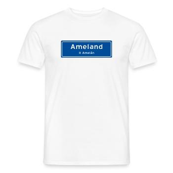 Ameland Ortsschild - Männer T-Shirt - Weiß - Vorne - AI Model Male 178 dark (178cm)