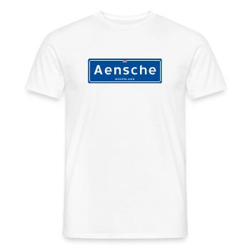 Ortsschild Aensche (Enschede) - Männer T-Shirt - Weiß - Vorne - AI Model Male 178 dark (178cm)
