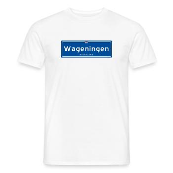 Ortsschild von Wageningen - Männer T-Shirt - Weiß - Vorne - AI Model Male 178 dark (178cm)