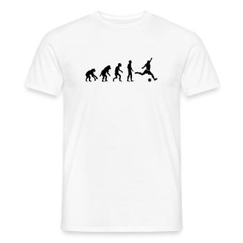 Fußball Evolution Affe lustige Designs Fan Verein - Männer T-Shirt - Weiß - Vorne - AI Model Male 178 dark (178cm)