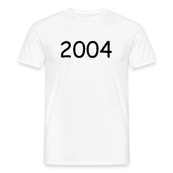 2004 20.Geburtstag birthday Jahreszahl schwarz - Männer T-Shirt - Weiß - Vorne - AI Model Male 178 dark (178cm)