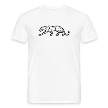 Panther Geometric Design - Men's T-Shirt - white - Front - AI Model Male 178 dark (178cm)