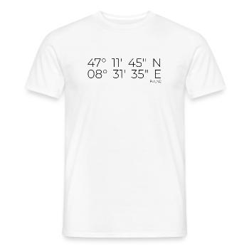 Koordinaten Baar - Männer T-Shirt - Weiß - Vorne - AI Model Male 178 dark (178cm)
