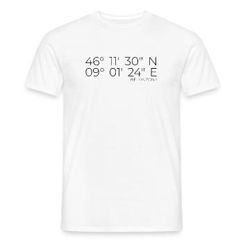 Koordinaten Bellinzona - Männer T-Shirt - Weiß - Vorne - AI Model Male 178 dark (178cm)