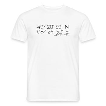 Koordinaten Ludwigshafen - Männer T-Shirt - Weiß - Vorne - AI Model Male 178 dark (178cm)