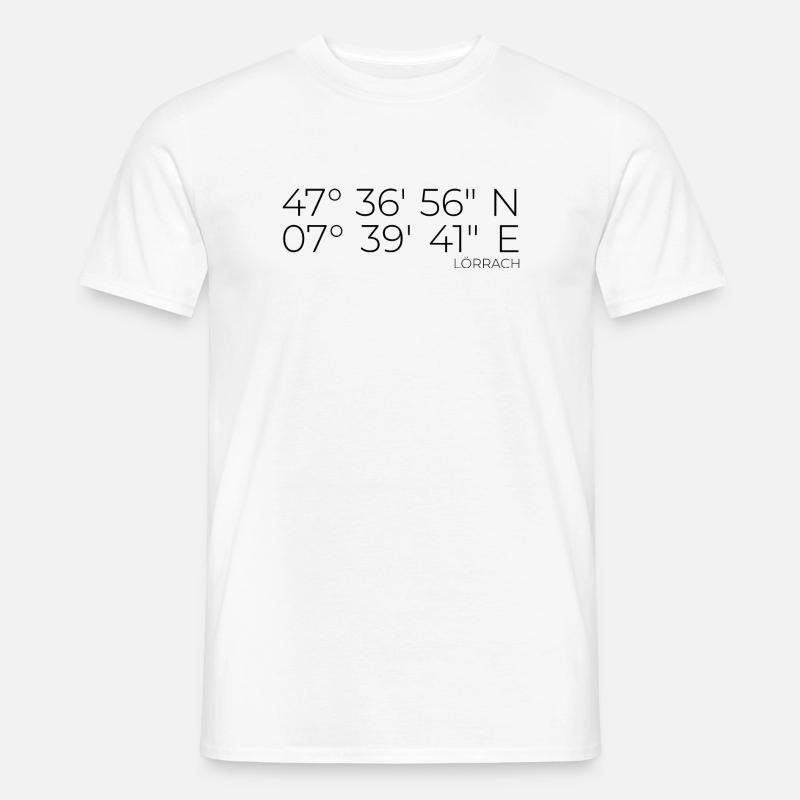 Coordinates Lörrach - Men's T-Shirt - white