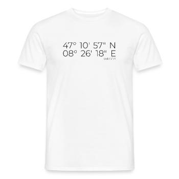 Koordinaten Weggis Luzern Schweiz - Männer T-Shirt - Weiß - Vorne - AI Model Male 178 dark (178cm)
