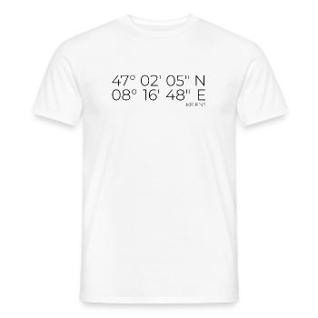 Koordinaten Kriens Luzern Schweiz - Männer T-Shirt - Weiß - Vorne - AI Model Male 178 dark (178cm)