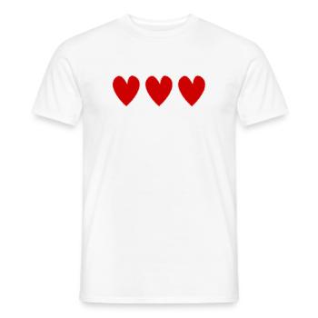 HEART. MOM. MOTHER'S DAY. FEAST. HAPPY BIRTHDAY - Men's T-Shirt - white - Front - AI Model Male 178 dark (178cm)