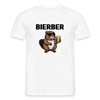 Bierber Biber Bier trinken Sommer Party feiern - Männer T-Shirt - Weiß - Vorne - AI Model Male 178 dark (178cm)