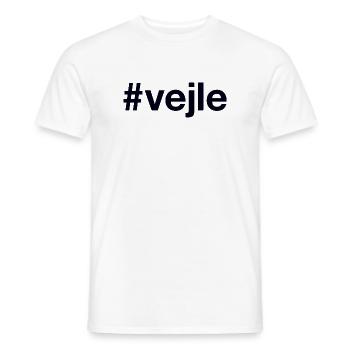 VEJLE Hashtag Denmark Dänemark - Männer T-Shirt - Weiß - Vorne - AI Model Male 178 dark (178cm)
