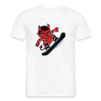 Teufel Snowboard - T-shirt homme - blanc - Devant - AI Model Male 178 dark (178cm)