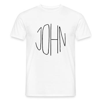 John - Men's T-Shirt - white - Front - AI Model Male 178 dark (178cm)