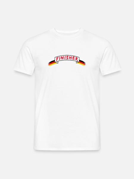 FINISHER RUN Banderole Deutschland Marathon - Männer T-Shirt - Weiß