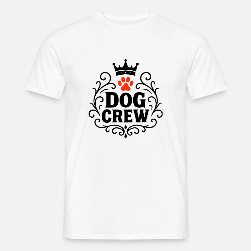 Hunde Crew - Männer T-Shirt - Weiß