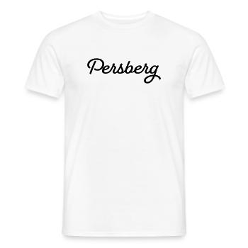 Persberg noir - T-shirt homme - blanc - Devant - AI Model Male 178 dark (178cm)