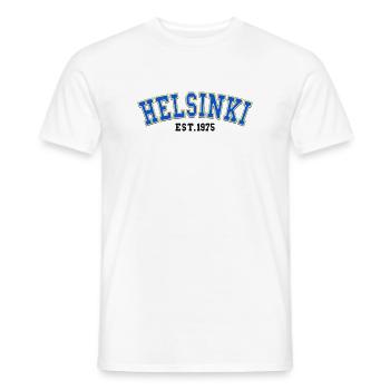 Helsinki Est.1975 - Men's T-Shirt - white - Front - AI Model Male 178 dark (178cm)