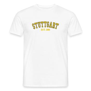 Stuttgart Fondé en 1985 - T-shirt homme - blanc - Devant - AI Model Male 178 dark (178cm)