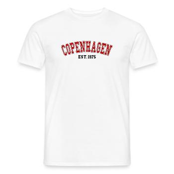 Copenhagen Est. 1975 - Men's T-Shirt - white - Front - AI Model Male 178 dark (178cm)