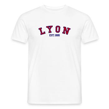 Lyon Est. 1995 - Männer T-Shirt - Weiß - Vorne - AI Model Male 178 dark (178cm)