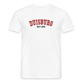 Duisburg Est. 1975 - Men's T-Shirt - white - Front - AI Model Male 178 dark (178cm)