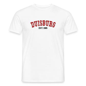 Duisburg Est. 1985 - Men's T-Shirt - white - Front - AI Model Male 178 dark (178cm)
