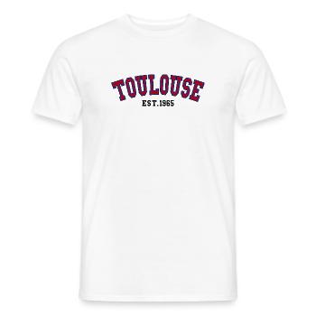 Toulouse Est. 1965 - T-shirt homme - blanc - Devant - AI Model Male 178 dark (178cm)