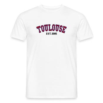 Toulouse Est. 2005 - T-shirt homme - blanc - Devant - AI Model Male 178 dark (178cm)