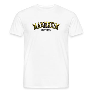 Mannheim Est 1975 - Men's T-Shirt - white - Front - AI Model Male 178 dark (178cm)