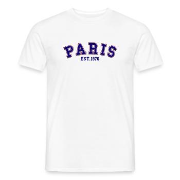 Paris gegründet 1976 - Männer T-Shirt - Weiß - Vorne - AI Model Male 178 dark (178cm)