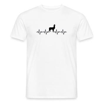 Lama EKG Herzschlag  - Männer T-Shirt - Weiß - Vorne - AI Model Male 178 dark (178cm)
