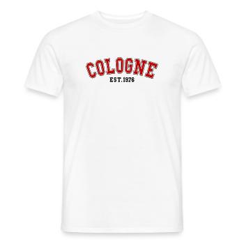 Köln gegründet 1976 - Männer T-Shirt - Weiß - Vorne - AI Model Male 178 dark (178cm)