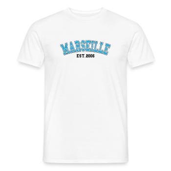 Marseille gegründet 2006 - Männer T-Shirt - Weiß - Vorne - AI Model Male 178 dark (178cm)