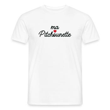 Ma Pitchounette Cœur Doux Script - Men's T-Shirt - white - Front - AI Model Male 178 dark (178cm)