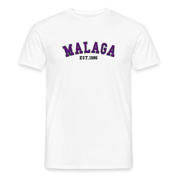 Malaga Fondée en 1986 - T-shirt homme - blanc - Devant - AI Model Male 178 dark (178cm)