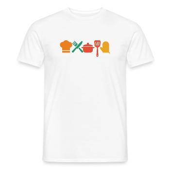 Küchenzauber – Kochen & Genießen mit Stil - Männer T-Shirt - Weiß - Vorne - AI Model Male 178 dark (178cm)