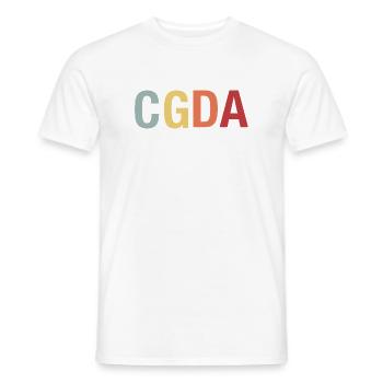 CGDA viola tuning string musician retro - Men's T-Shirt - white - Front - AI Model Male 178 dark (178cm)