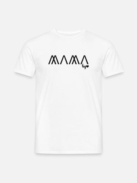Mama by Heart – Muttertag Mutter Monogramm - Männer T-Shirt - Weiß