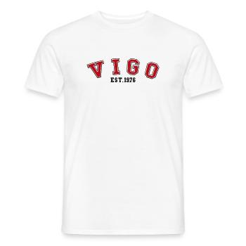 Vigo gegründet 1976 - Männer T-Shirt - Weiß - Vorne - AI Model Male 178 dark (178cm)