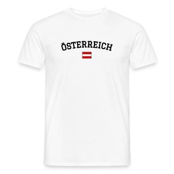 Austria Flag Design Black - Men's T-Shirt - white - Front - AI Model Male 178 dark (178cm)
