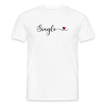 Single handgeschriebener Schriftzug mit Herz - Männer T-Shirt - Weiß - Vorne - AI Model Male 178 dark (178cm)