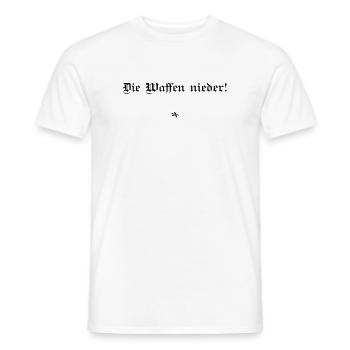 Bertha von Suttner - Die Waffen nieder! - Männer T-Shirt - Weiß - Vorne - AI Model Male 178 dark (178cm)